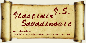 Vlastimir Savadinović vizit kartica
